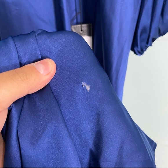 IEENA For Mac‎ Duggal Tied Keyhole Cold Shoulder Bishop Sleeve Gown Maxi Sz 4 - Picture 6 of 6